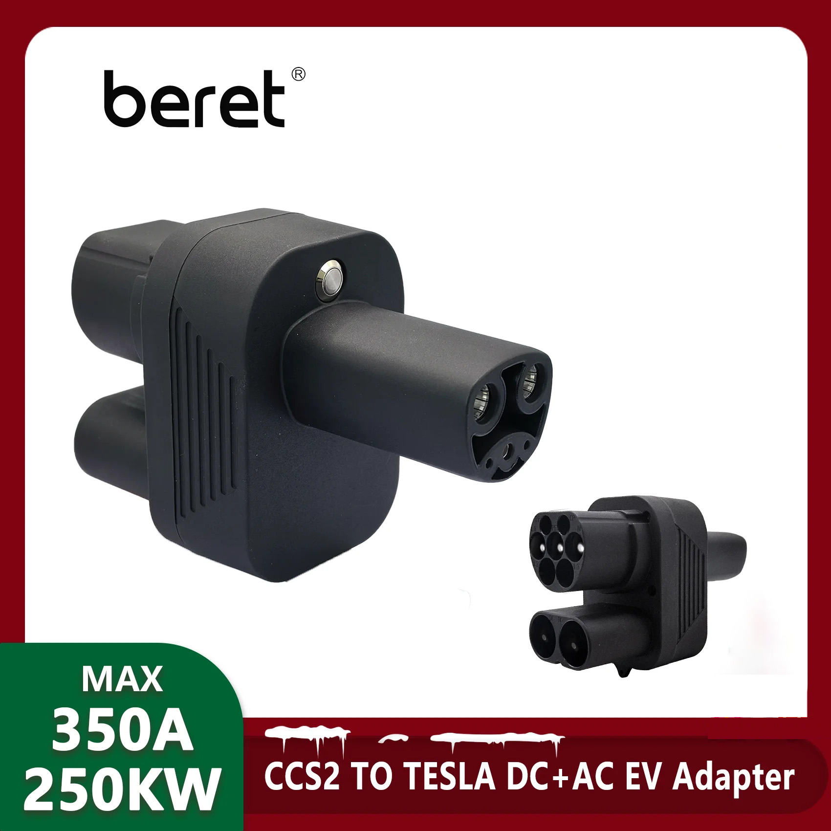 BERET CCS2 To Tesla EV Charger - Ev Charger Adapter ulasan dan harga