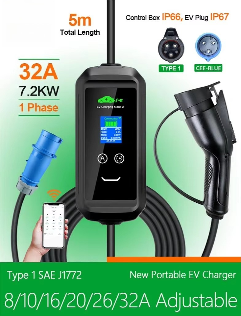 Custom USA AC Portable EV Char - Portable Ev Charger ulasan dan harga