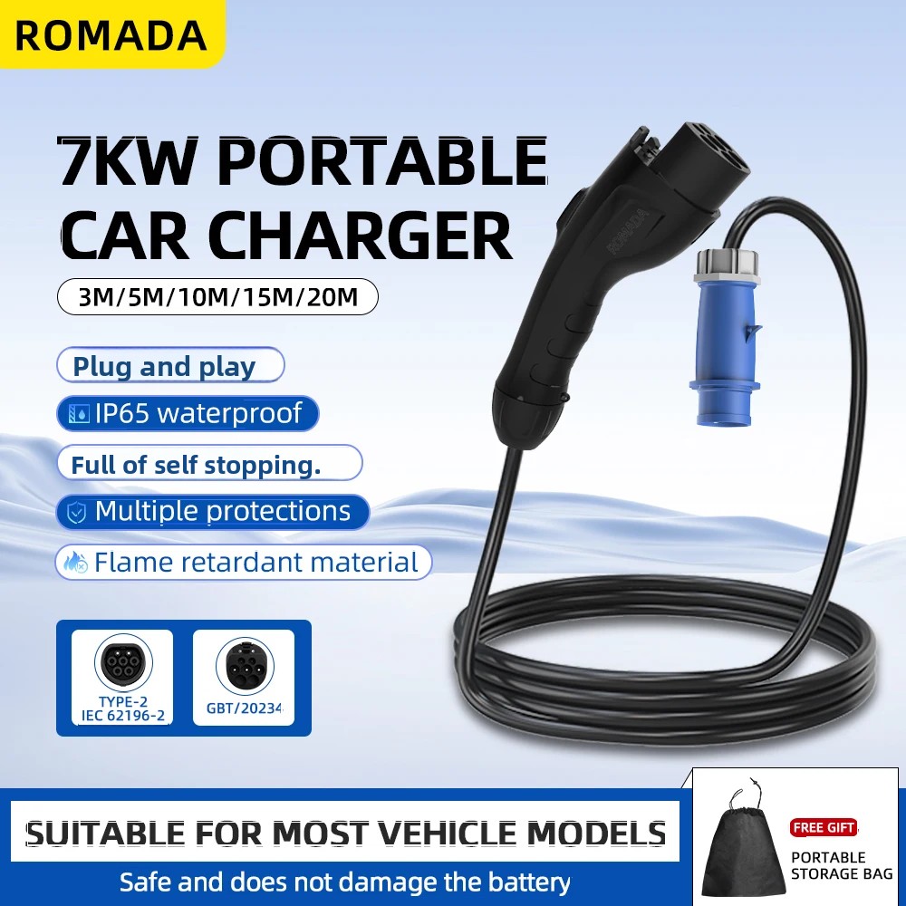 7KW 32A Electric Vehicle EV Po - Ev Charger Adapter ulasan dan harga