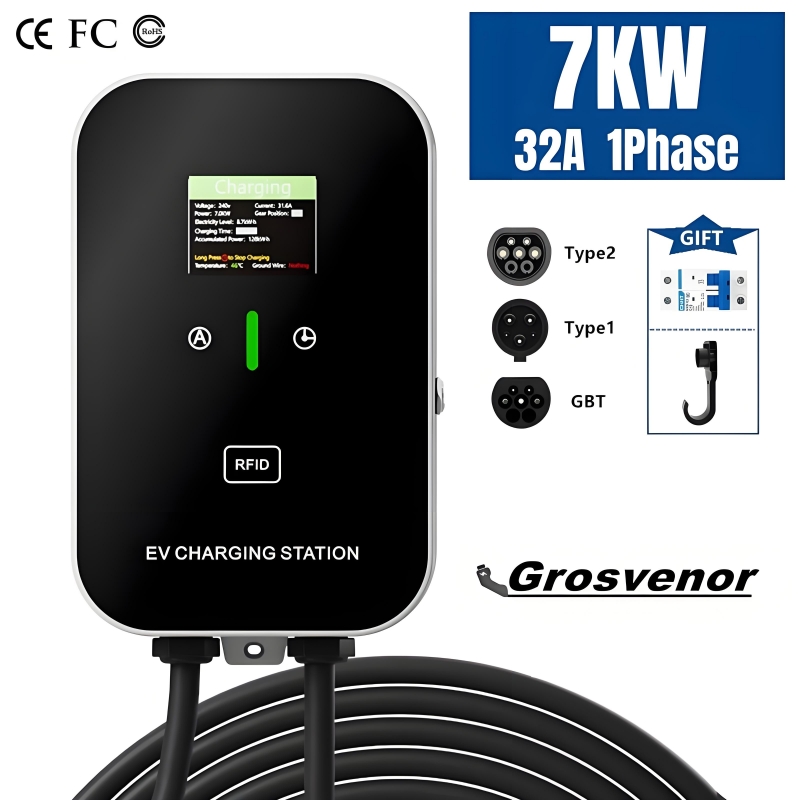 New 7KW Type2 Electric Vehicle - Wallbox Ev ulasan dan harga