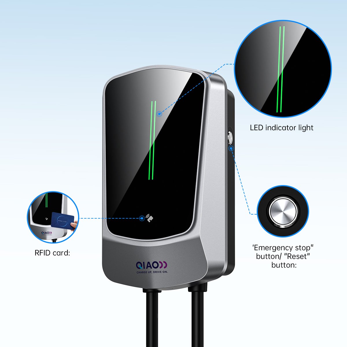 QIAO Type 2 Home EV Charger 7. - Ev Charging Cable ulasan dan harga