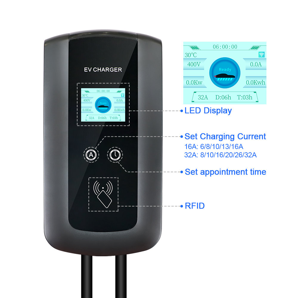 Kolanky 32A 7.2/22KW EV Chargi - Type 2 Charger ulasan dan harga