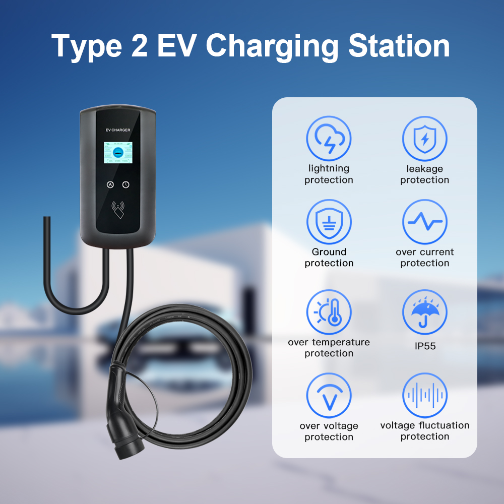 Kolanky 32A 7.2/22KW EV Chargi - Type 2 Charger ulasan dan harga